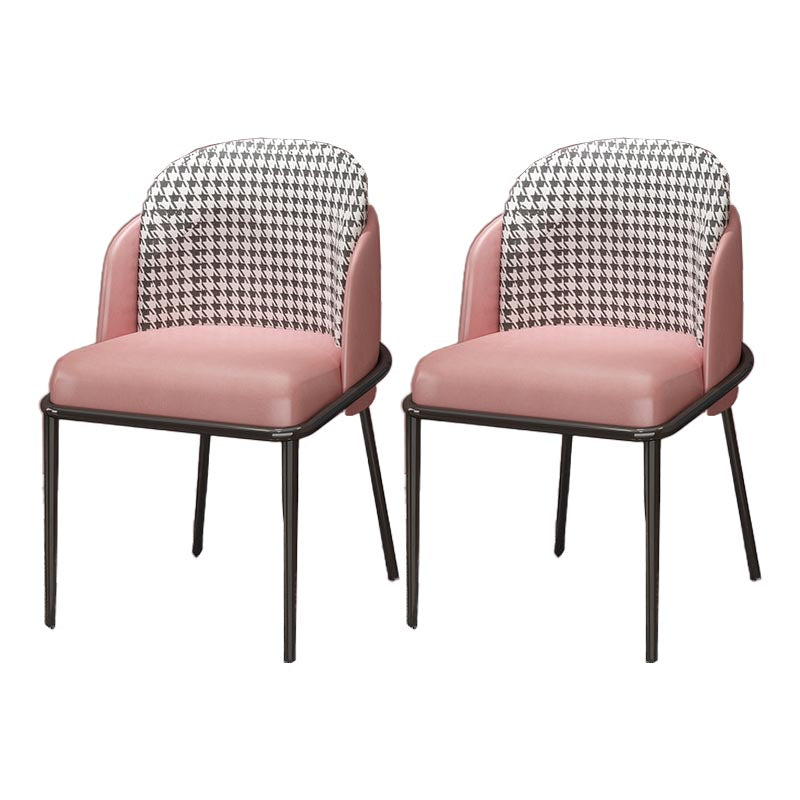 Sillas de comedor de cuero de PU modernas silla parsons en acabado mate para casa