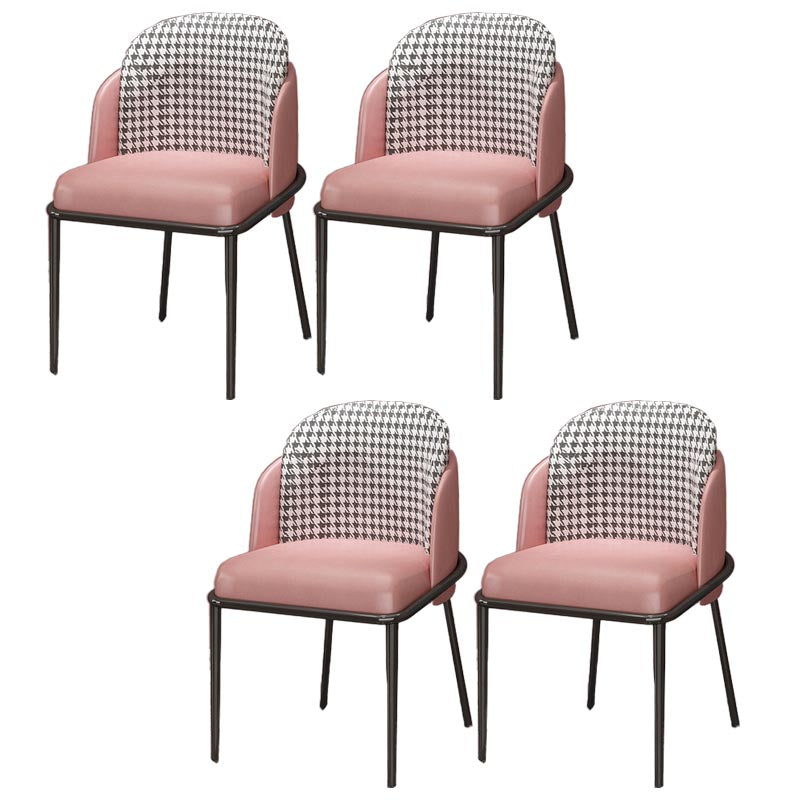 Sillas de comedor de cuero de PU modernas silla parsons en acabado mate para casa