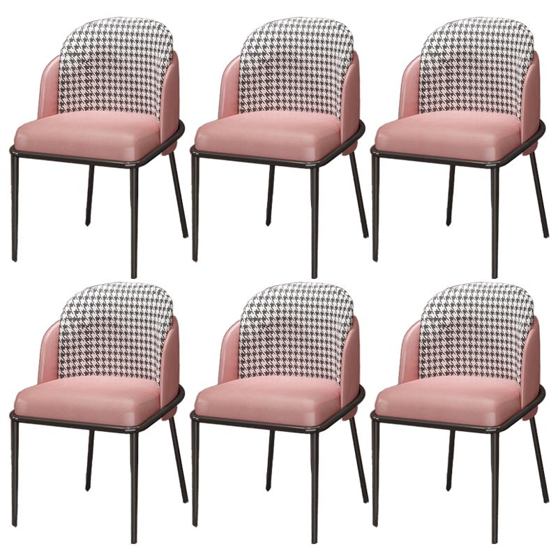 Sillas de comedor de cuero de PU modernas silla parsons en acabado mate para casa