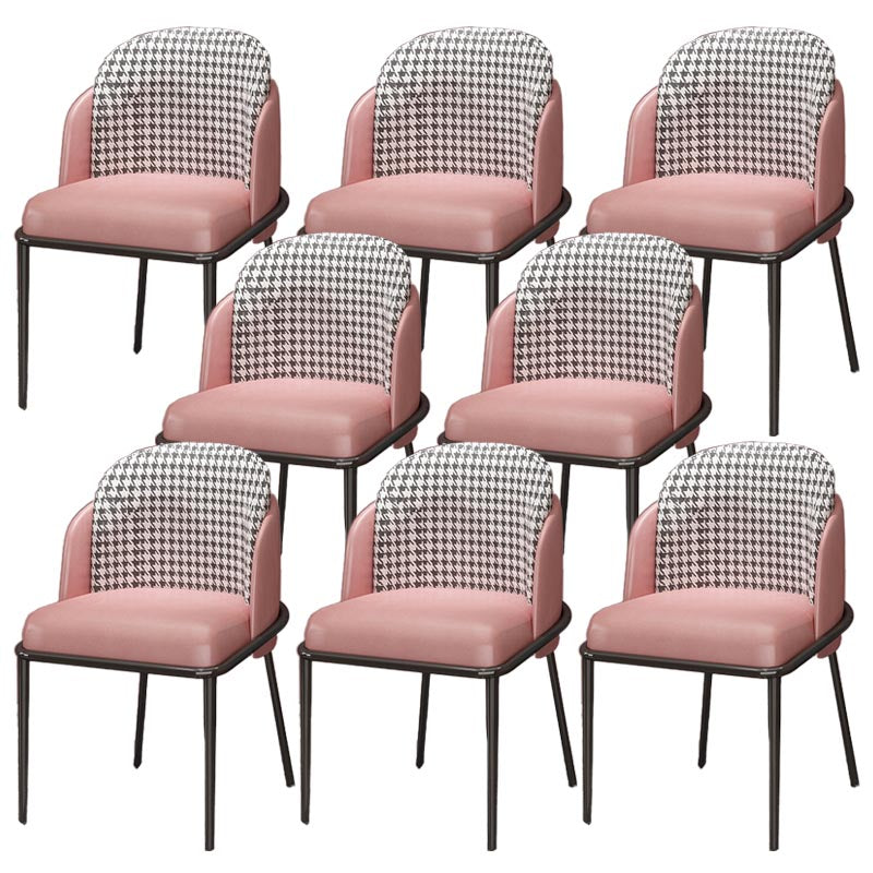 Sillas de comedor de cuero de PU modernas silla parsons en acabado mate para casa