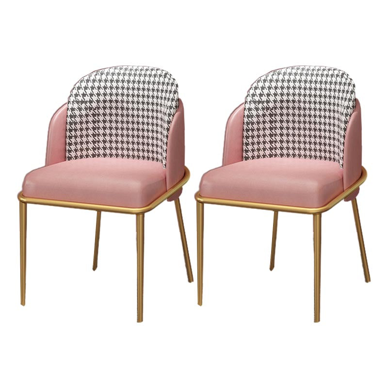 Sillas de comedor de cuero de PU modernas silla parsons en acabado mate para casa