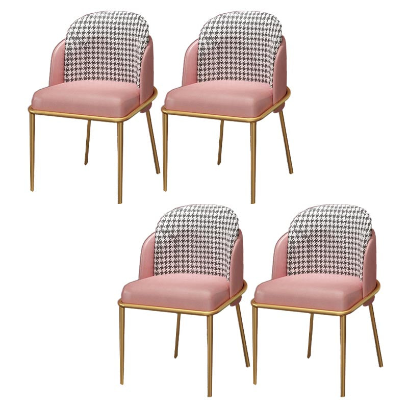 Sillas de comedor de cuero de PU modernas silla parsons en acabado mate para casa