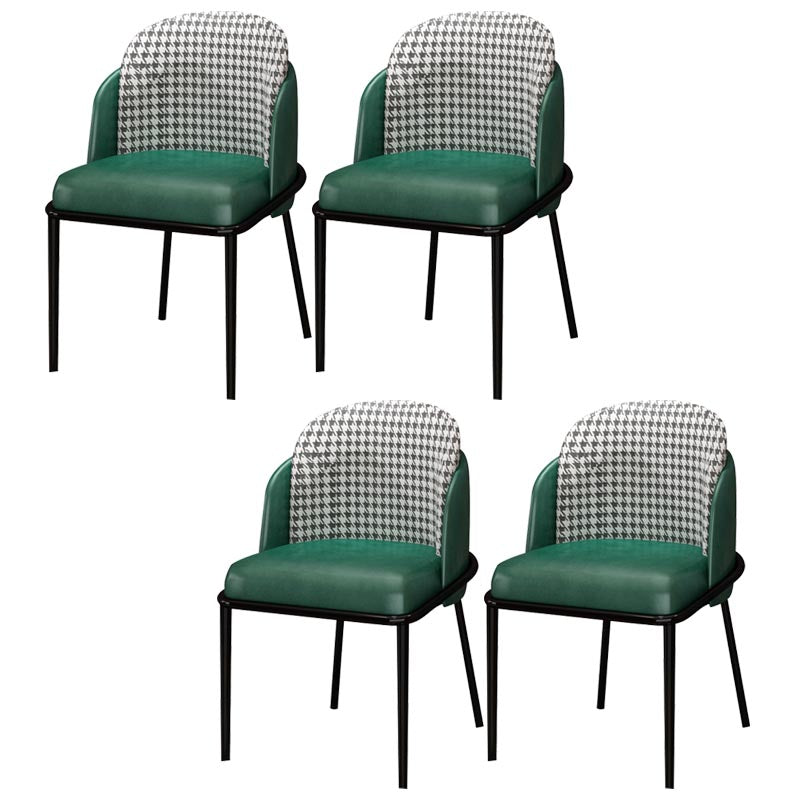 Sillas de comedor de cuero de PU modernas silla parsons en acabado mate para casa