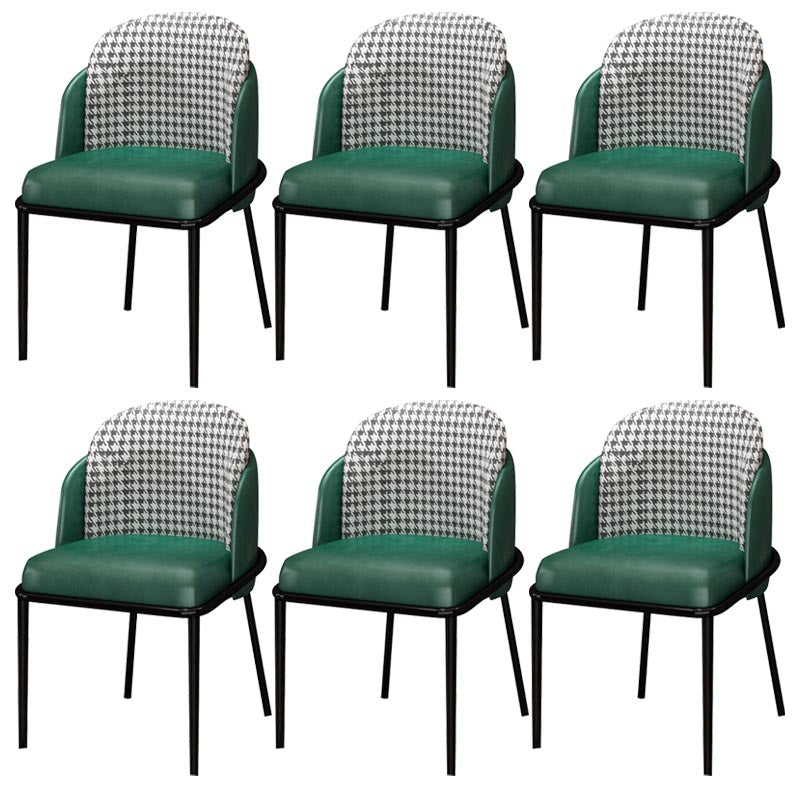 Sillas de comedor de cuero de PU modernas silla parsons en acabado mate para casa