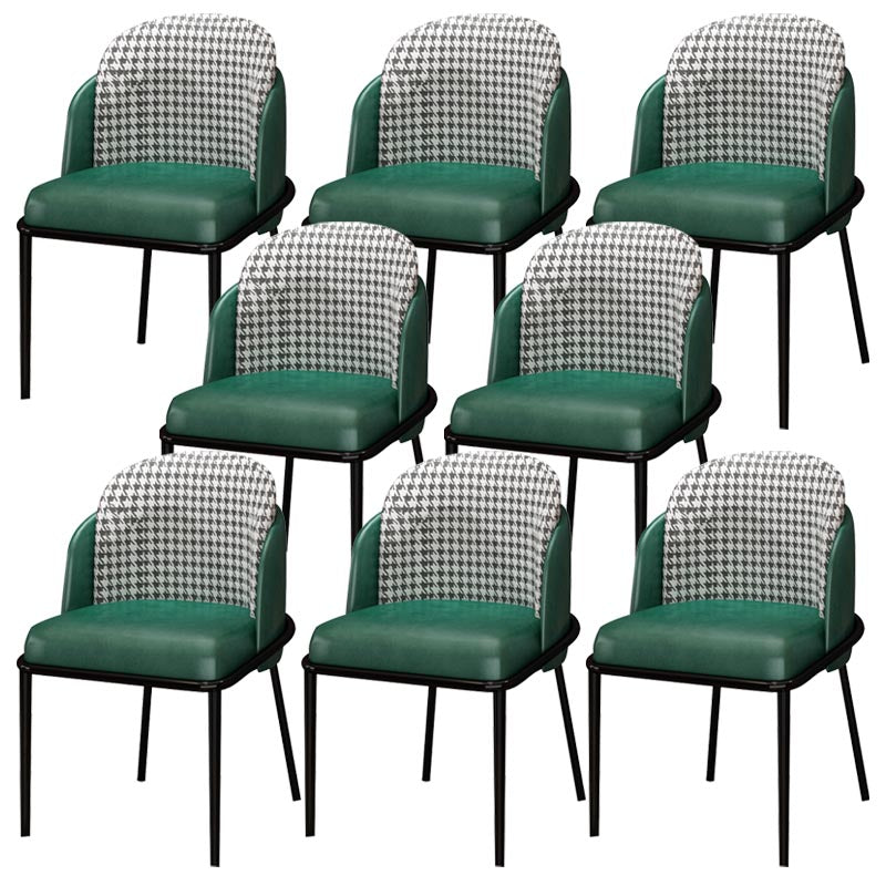 Sillas de comedor de cuero de PU modernas silla parsons en acabado mate para casa