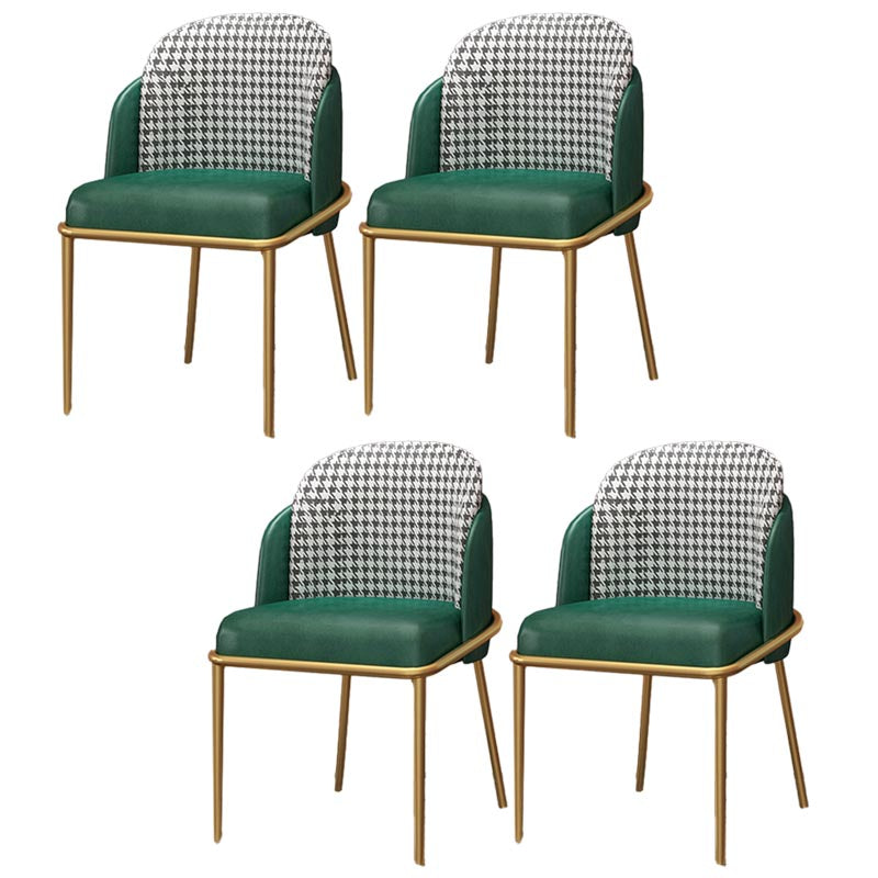 Sillas de comedor de cuero de PU modernas silla parsons en acabado mate para casa