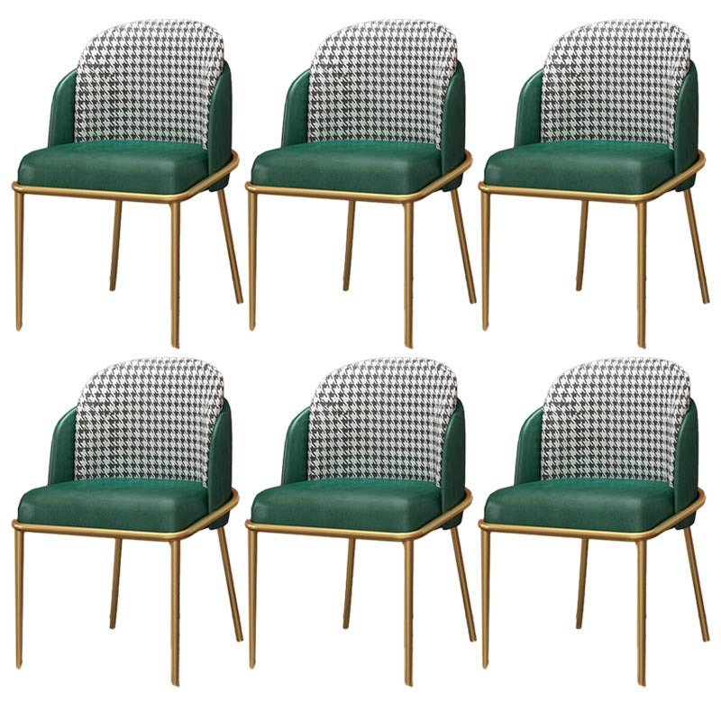 Sillas de comedor de cuero de PU modernas silla parsons en acabado mate para casa