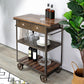 35.43" High Rolling Industrial Kitchen Trolley Wooden Kitchen Trolley for Dining Room Clearhalo 'furn' 'furn_kitchen_islands_carts' 'Furniture' 'Kitchen & Dining Furniture' 'Kitchen Islands & Carts' 'kitchen_islands_carts' 5333035