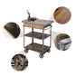 35.43" High Rolling Industrial Kitchen Trolley Wooden Kitchen Trolley for Dining Room Clearhalo 'furn' 'furn_kitchen_islands_carts' 'Furniture' 'Kitchen & Dining Furniture' 'Kitchen Islands & Carts' 'kitchen_islands_carts' 5333042
