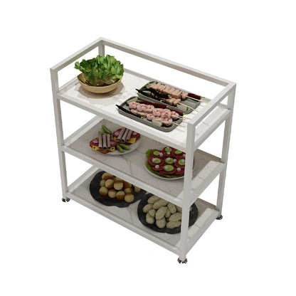 25.59"H Portable Modern Prep Table Metal Prep Table for Home Use