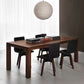 モダンな長方形のダイニングサイトテーブルパインソリッドウッド4脚ダイニングテーブル茶色
