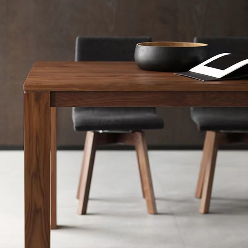 モダンな長方形のダイニングサイトテーブルパインソリッドウッド4脚ダイニングテーブル茶色