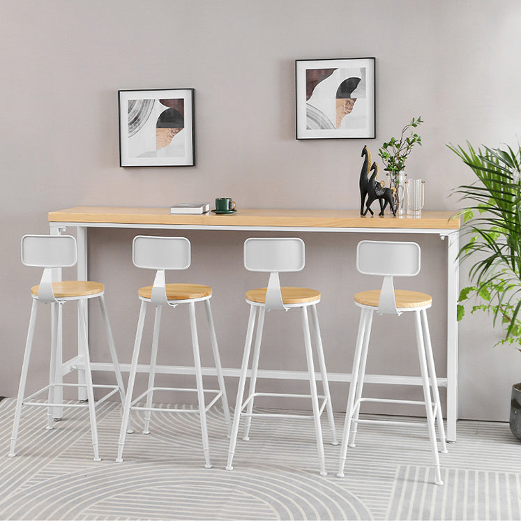 Industrial Rectangle Solid Wood Bar Table Set 1/5/9 Pieces Counter Table with High Stools Clearhalo 'Bar Furniture' 'furn' 'furn_home_bar_bar_sets' 'Furniture' 'Home Bars & Bar Sets' 'home_bar_bar_sets' 'Kitchen & Dining Furniture' 5333167