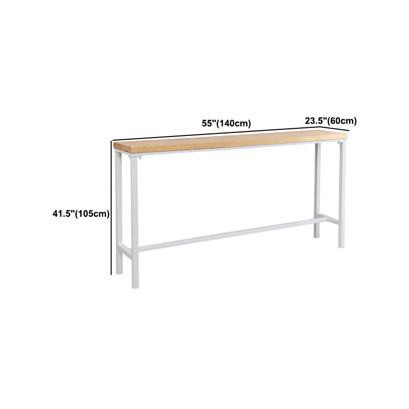 Industrial Rectangle Solid Wood Bar Table Set 1/5/9 Pieces Counter Table with High Stools Clearhalo 'Bar Furniture' 'furn' 'furn_home_bar_bar_sets' 'Furniture' 'Home Bars & Bar Sets' 'home_bar_bar_sets' 'Kitchen & Dining Furniture' 5333177