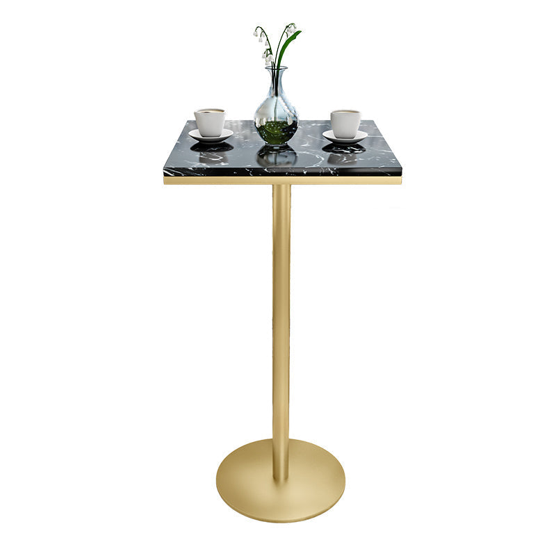 1/2/3 stuks Glam Iron Bar Tafel Set Faux Marble Top Bistro Set met voetstuk