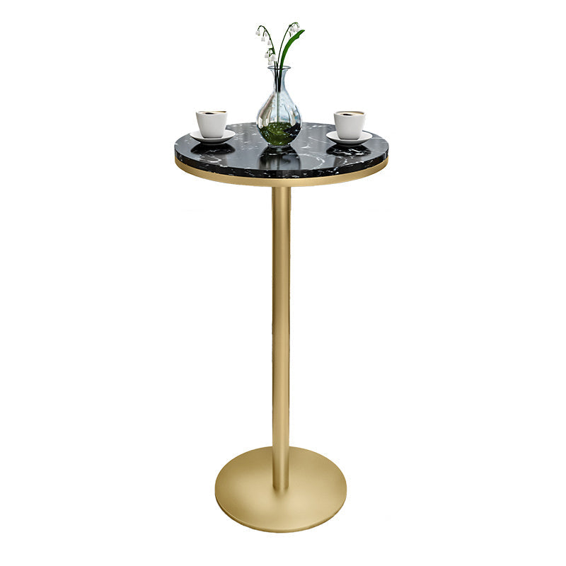 1/2/3 stuks Glam Iron Bar Tafel Set Faux Marble Top Bistro Set met voetstuk