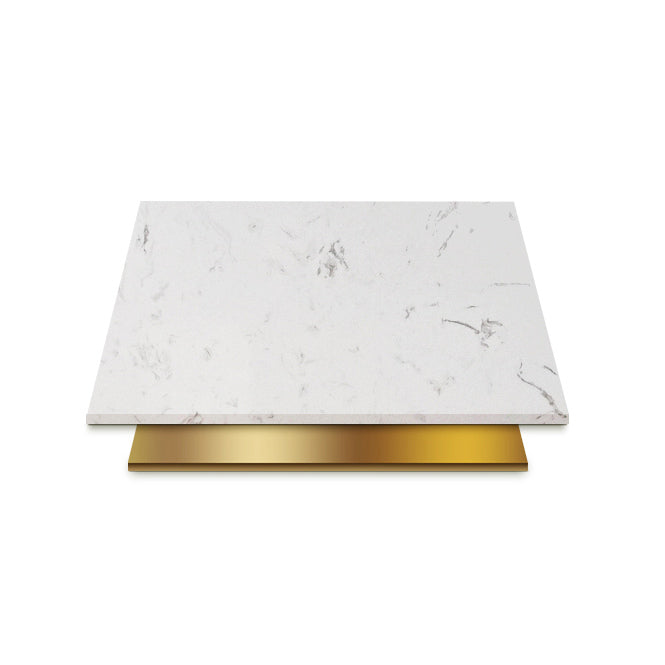 1/2/3 stuks Glam Iron Bar Tafel Set Faux Marble Top Bistro Set met voetstuk