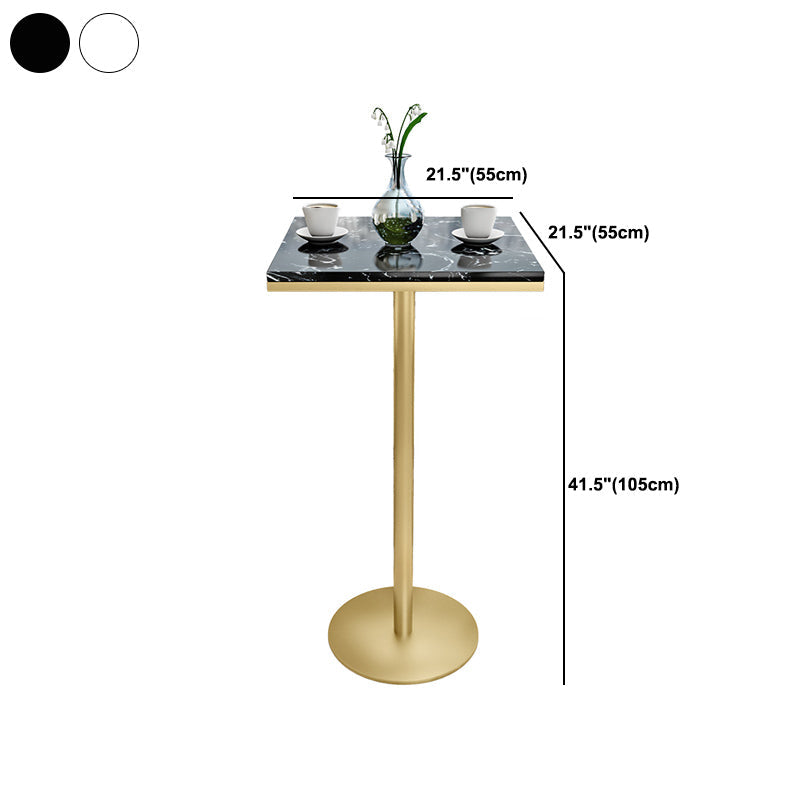1/2/3 stuks Glam Iron Bar Tafel Set Faux Marble Top Bistro Set met voetstuk