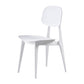 Silla lateral de plástico silla lateral de comedor contemporáneo de espalda para el hogar