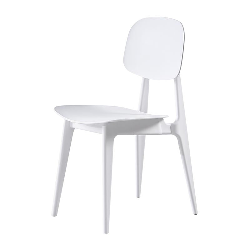 Silla lateral de plástico silla lateral de comedor contemporáneo de espalda para el hogar
