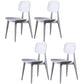 Silla lateral de plástico silla lateral de comedor contemporáneo de espalda para el hogar