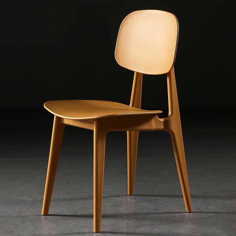 Silla lateral de plástico silla lateral de comedor contemporáneo de espalda para el hogar