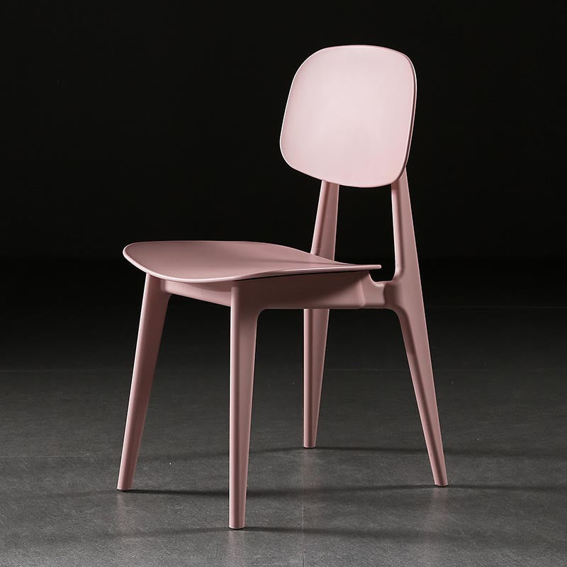 Silla lateral de plástico silla lateral de comedor contemporáneo de espalda para el hogar