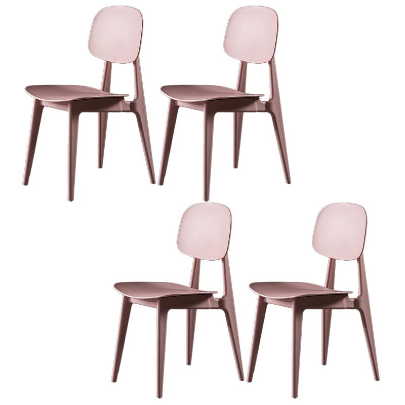 Silla lateral de plástico silla lateral de comedor contemporáneo de espalda para el hogar