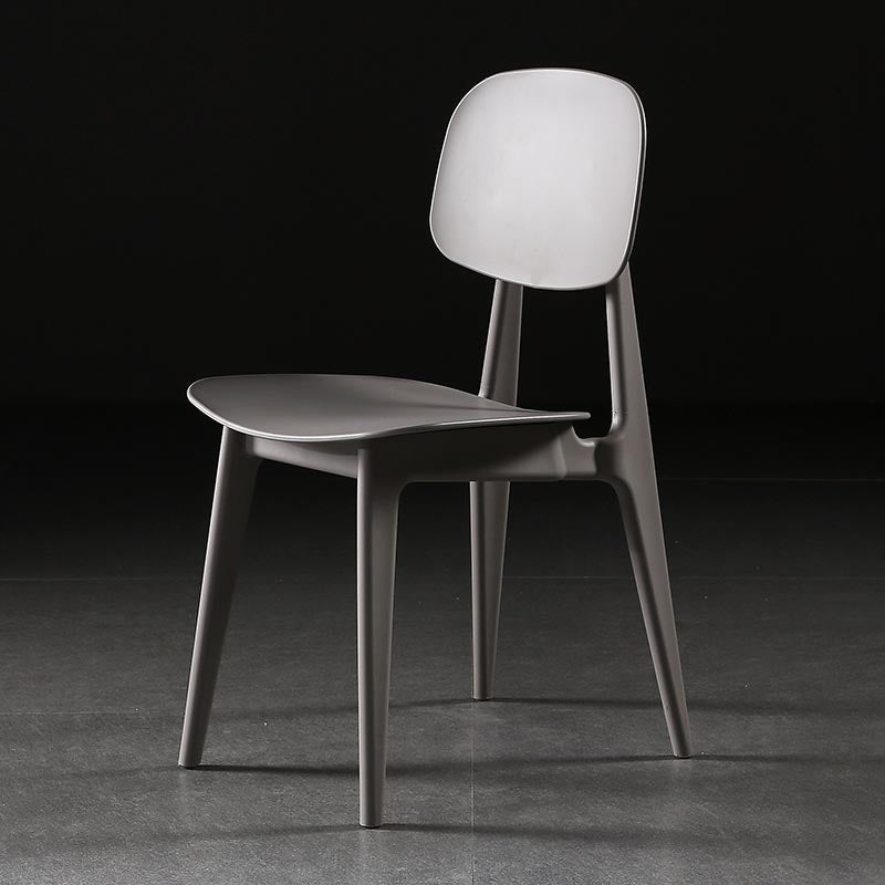 Silla lateral de plástico silla lateral de comedor contemporáneo de espalda para el hogar