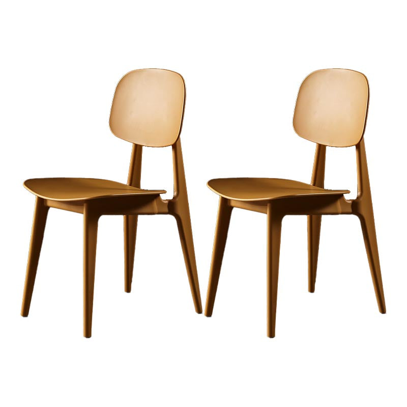 Silla lateral de plástico silla lateral de comedor contemporáneo de espalda para el hogar