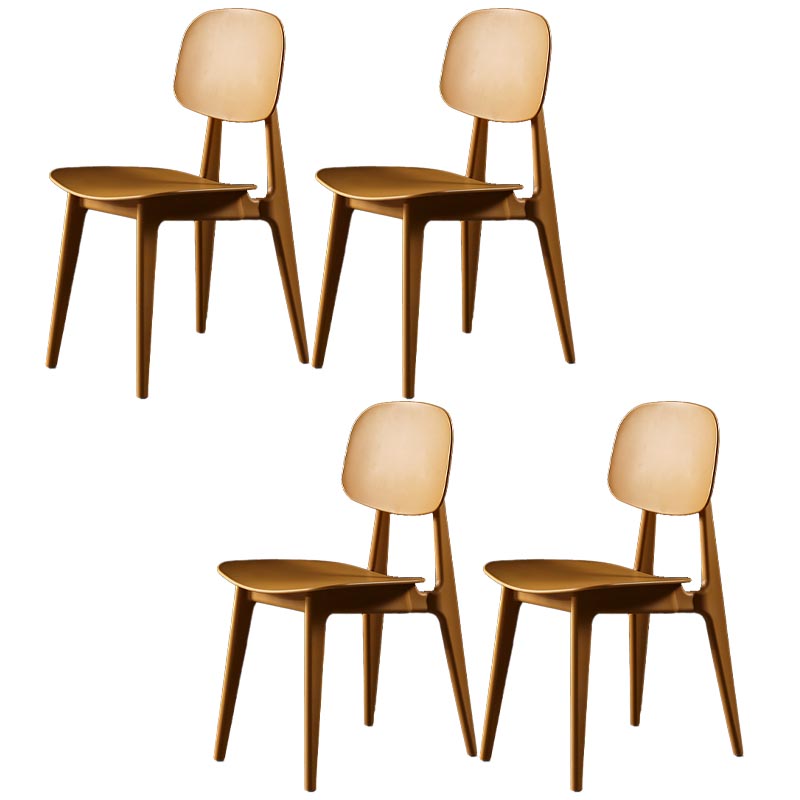 Silla lateral de plástico silla lateral de comedor contemporáneo de espalda para el hogar
