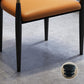 Contemporary Leather Dining Chair Open Back Dining Side Furniture in Matte Finish for Home