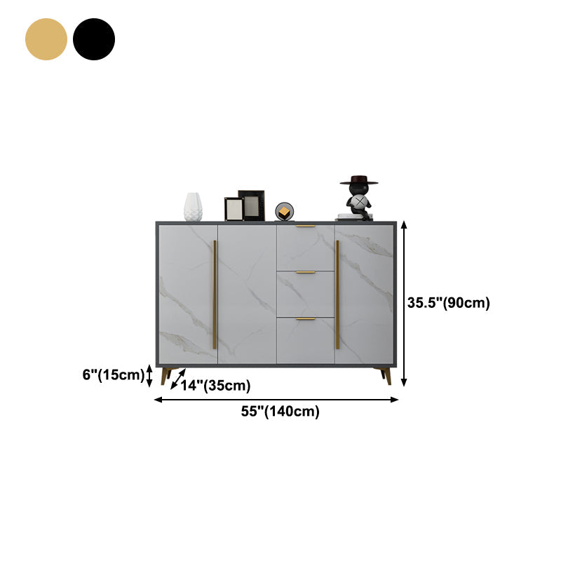 Sideboard Glam Sideboard in legno artificiale con porta per soggiorno