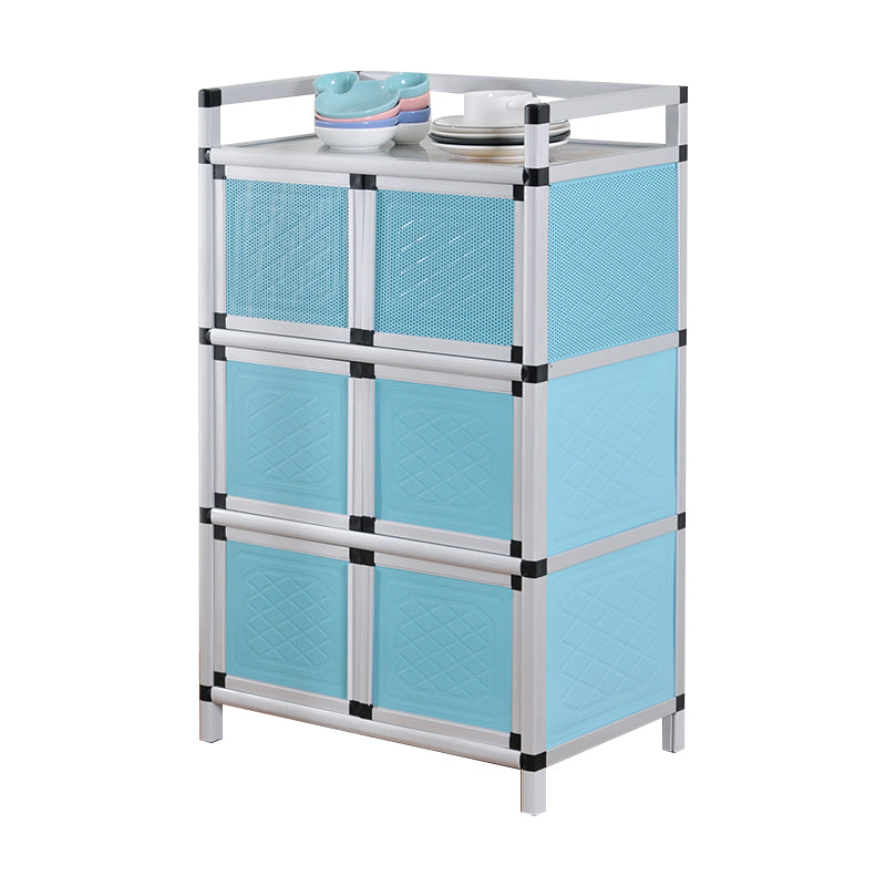 Scheda laterale in metallo in stile glam con porta per soggiorno