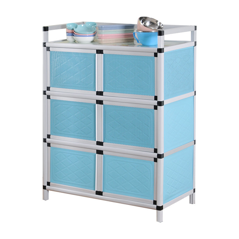 Scheda laterale in metallo in stile glam con porta per soggiorno