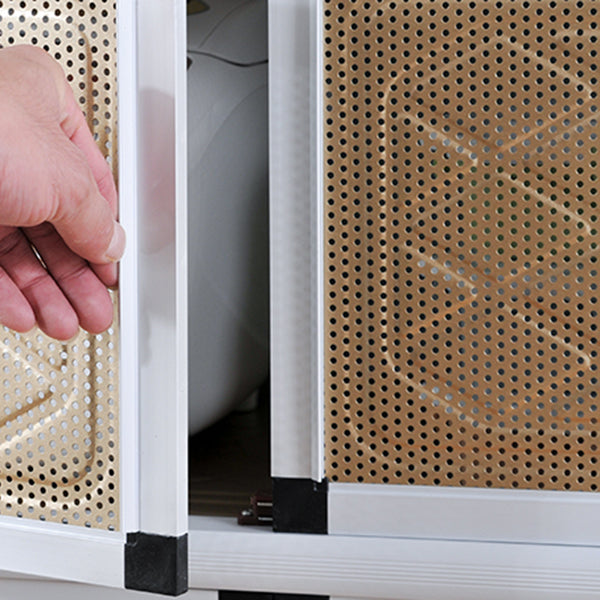 Scheda laterale in metallo in stile glam con porta per soggiorno