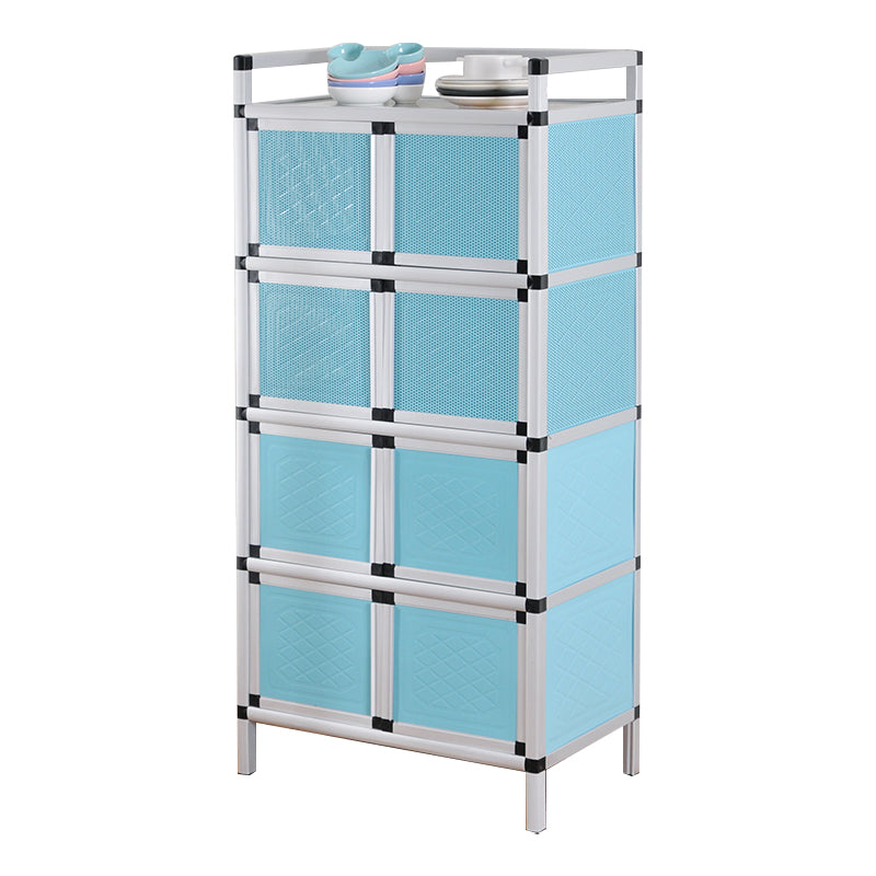 Scheda laterale in metallo in stile glam con porta per soggiorno