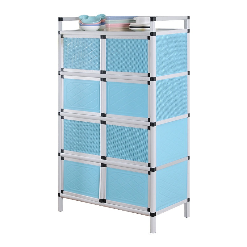 Scheda laterale in metallo in stile glam con porta per soggiorno