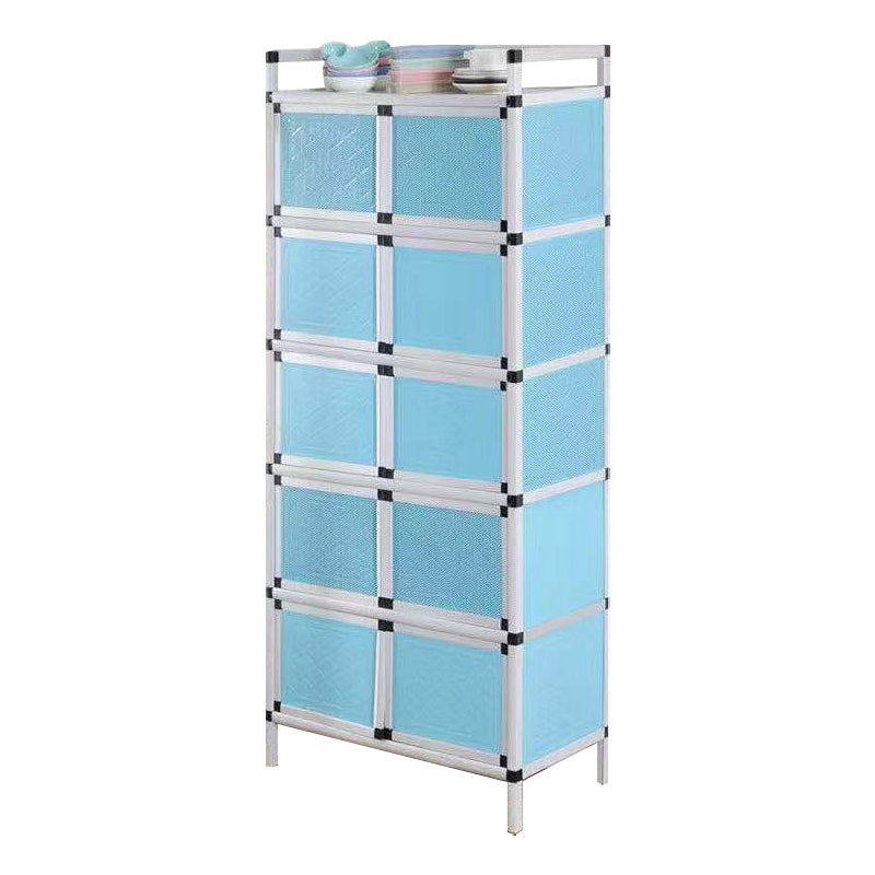 Scheda laterale in metallo in stile glam con porta per soggiorno