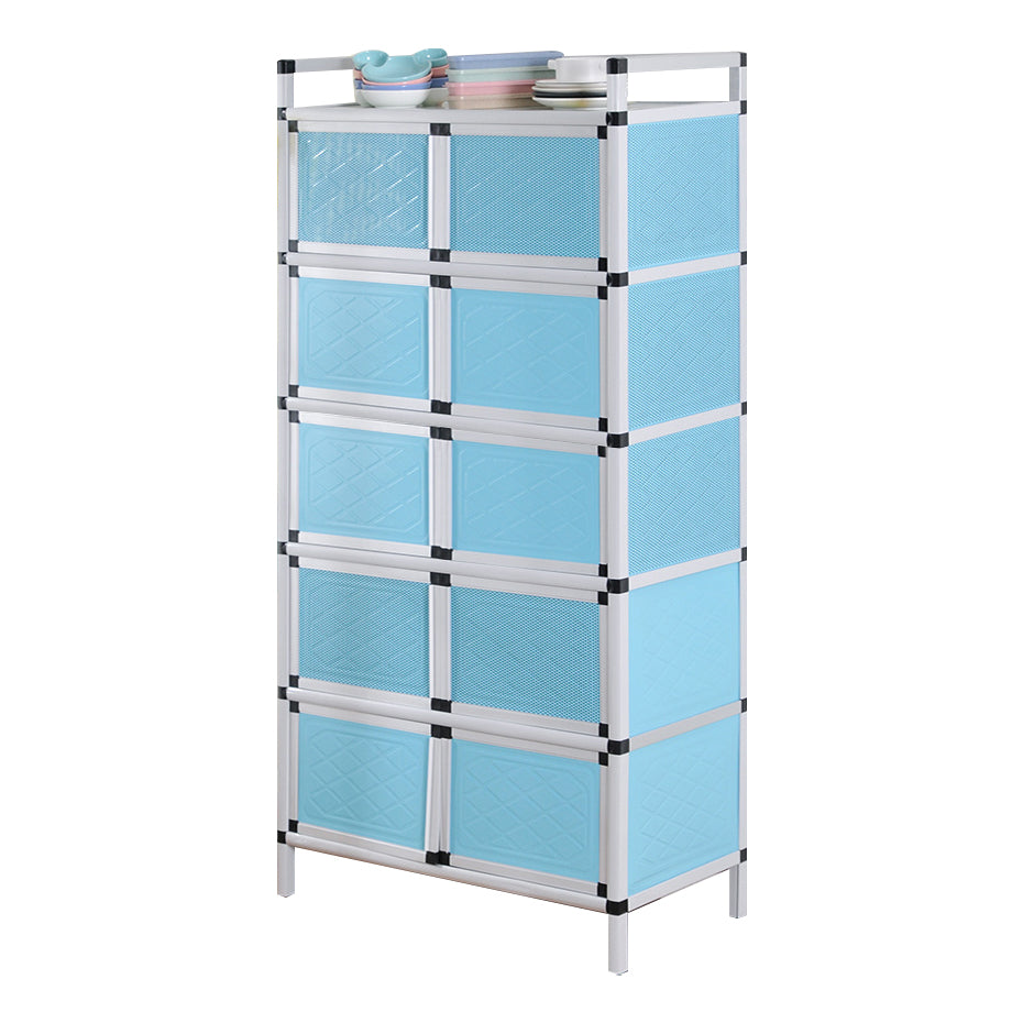 Scheda laterale in metallo in stile glam con porta per soggiorno