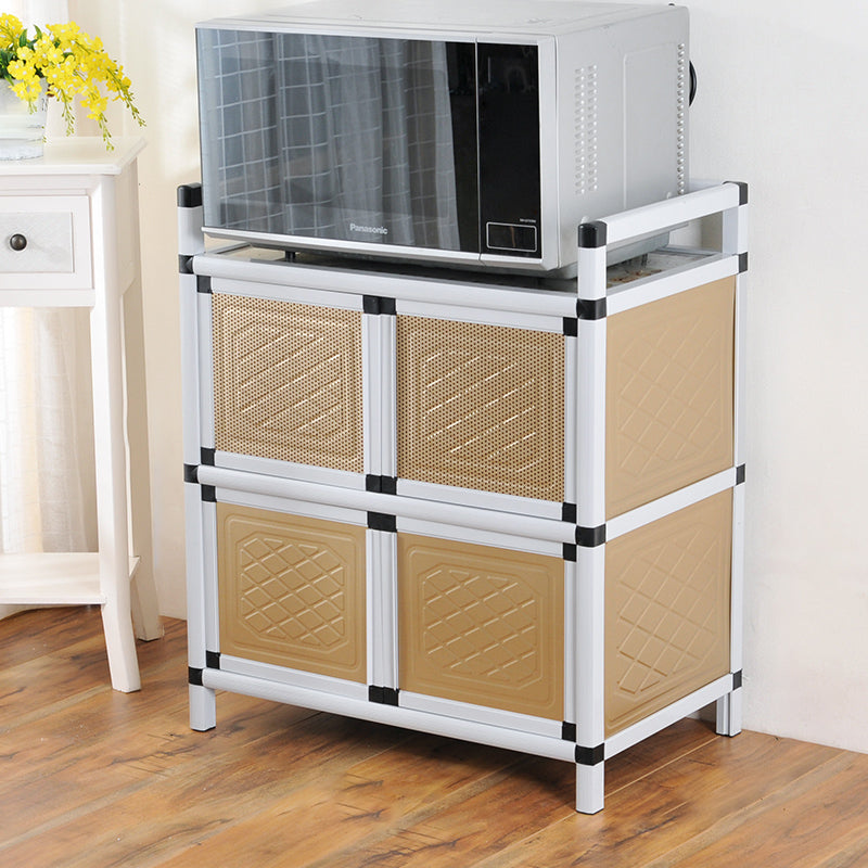 Scheda laterale in metallo in stile glam con porta per soggiorno