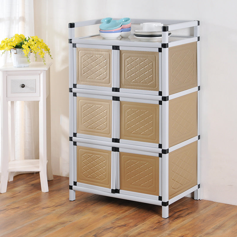 Scheda laterale in metallo in stile glam con porta per soggiorno