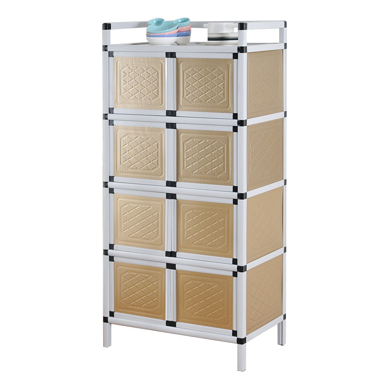 Scheda laterale in metallo in stile glam con porta per soggiorno