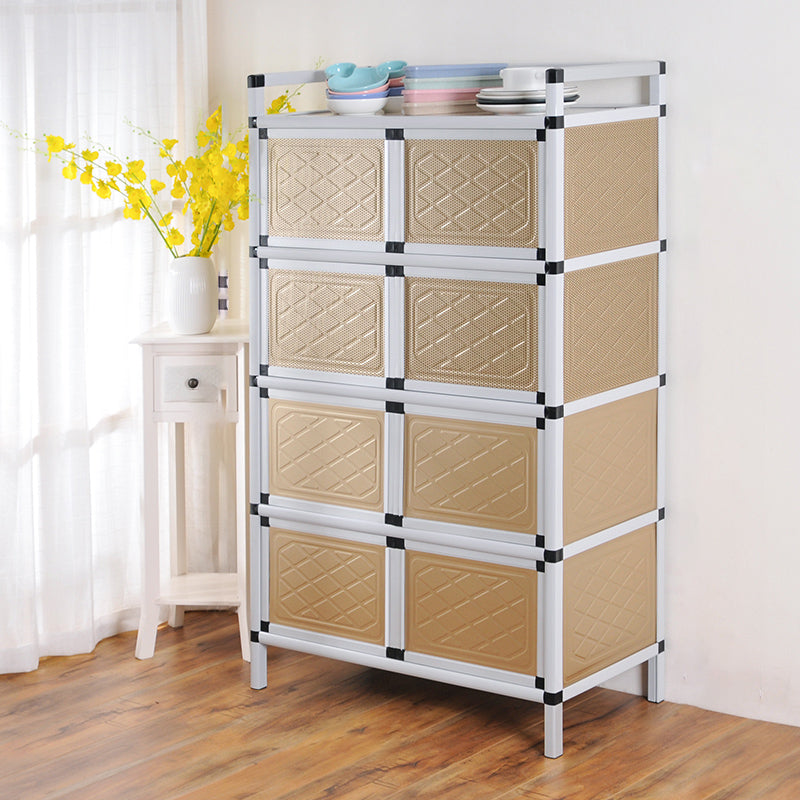 Scheda laterale in metallo in stile glam con porta per soggiorno