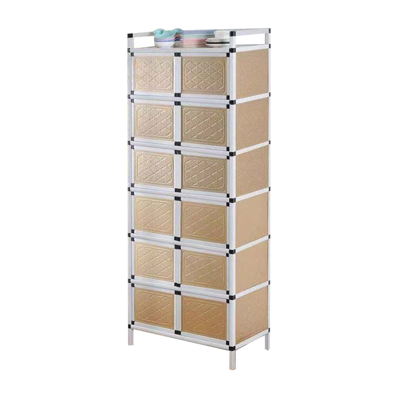 Scheda laterale in metallo in stile glam con porta per soggiorno