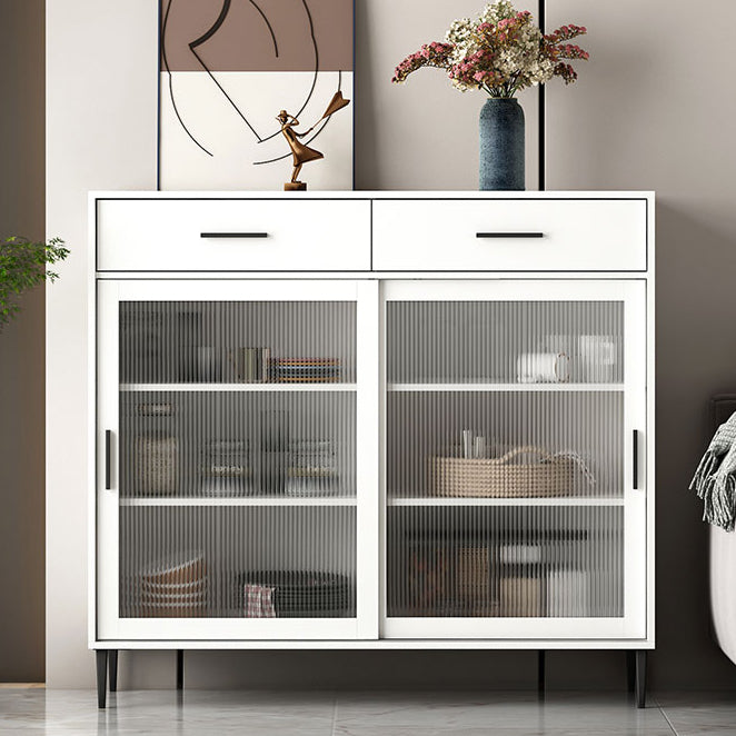 Credenza moderna in legno porta scorrevole in legno di vetro con spazio per la sala da pranzo