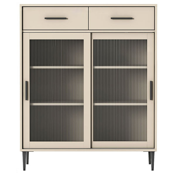 Credenza moderna in legno porta scorrevole in legno di vetro con spazio per la sala da pranzo