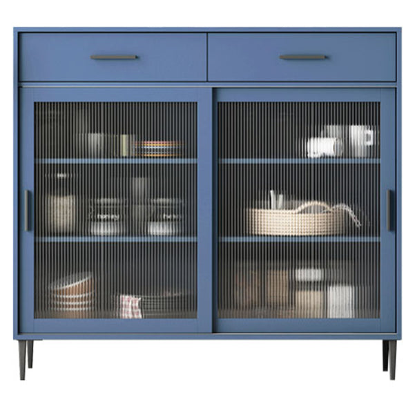 Credenza moderna in legno porta scorrevole in legno di vetro con spazio per la sala da pranzo