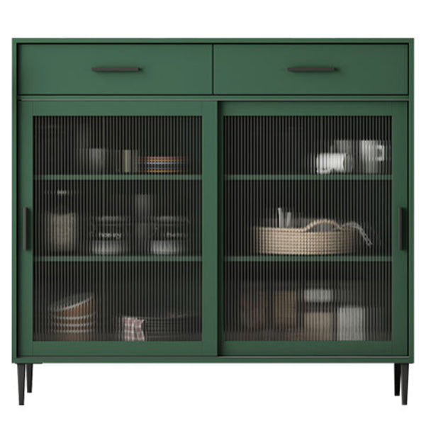 Credenza moderna in legno porta scorrevole in legno di vetro con spazio per la sala da pranzo