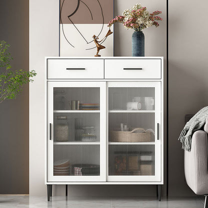 Credenza moderna in legno porta scorrevole in legno di vetro con spazio per la sala da pranzo